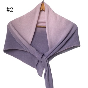 Nouveau style – Foulard carré plissé dégradé en polyester, multifonctionnel, pour femme, protection solaire <span class=keywords><strong>F753</strong></span> - Product Image 2