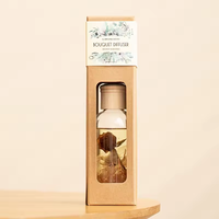 Diffuseur de parfum en roseaux avec fleurs stabilisées et huiles essentielles, ornement en rotin, parfum d'ambiance longue durée pour la maison, décoration pour chambre et espace de vie