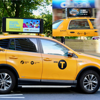 Écran publicitaire extérieur étanche P2.5, écran LED pour toit de taxi, contrôle Wifi 4G, écran LED pour toit de taxi, écran pour toit de voiture