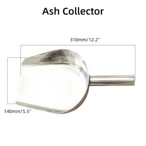 Kimstone - Pelle à cendres professionnelle pour foyer et barbecue, 15,6 pouces, en acier inoxydable, résistante à la chaleur, pour petits débris - Product Image 2