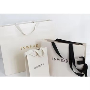 Wholesale Customized Paper Bag for Shopping White Paper Promotion Luxury Shopping Paper Bag With Custom <b>Logo</b> - Product Image 5