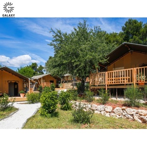 Miglior unico <span class=keywords><strong>Glamping</strong></span> tenda da campeggio impermeabile in PVC tela di alluminio-palo baldacchino Lodge esterno tetto tendato <span class=keywords><strong>Bungalow</strong></span> tenda Top World - Product Image 5