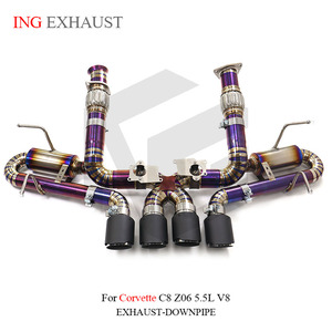 ระบบท่อไอเสียไททาเนียม ing สำหรับ C8คอร์เวทท์ Z06งานระบายไอเสียแบบ catback สำหรับวาล์ว OEM พร้อมท่อไอเสียคาร์บอนไฟเบอร์หัวรถ - Product Image 2