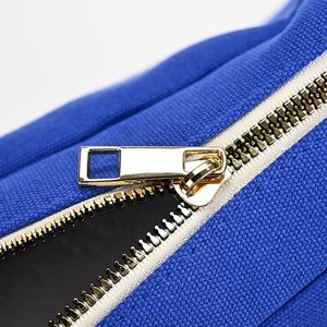Pochette de maquillage portable grande capacité en toile personnalisée, motif rayures <span class=keywords><strong>bleu</strong></span> roi, imprimé coquillages et crabes, sac de voyage pour femme - Product Image 4