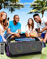 Baffle bluetooth Avec Micro Sans Fil Altavoz De Karaoke Big Speakers Outdoor Dj Party Karaoke Speaker avec 2 Mic et bluetooth