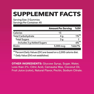 Label pribadi Vegan mendukung kulit rambut sehat & suplemen kuku Vitamin organik & Mineral Biotin Gummies untuk pertumbuhan rambut - Product Image 6