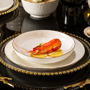 Ensemble de vaisselle en céramique de golf dorée en porcelaine avec bol Phnom Penh et assiette pour soupe, dîner et <span class=keywords><strong>café</strong></span> - Product Image 3