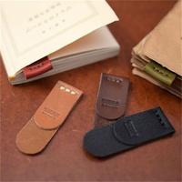 Marcapáginas de Cuero Vegano con Logotipo Personalizado, Marcapáginas Magnético Económico y Elegante para Amantes de los Libros