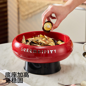 Plato de frutas Serendipity, cuenco redondo con drenaje para servir bocadillos, dulces, frutas secas, decoración para sala de estar - Product Image 3