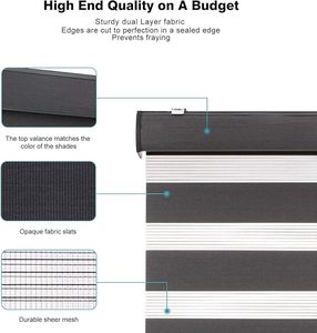 Tùy chỉnh sản xuất đầy đủ màn thông gió của nhãn hiệu Polyester Zebra rèm - Product Image 4