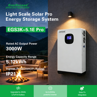 Système de stockage d'énergie solaire mural tout-en-un intelligent EGS3K-5.1E Pro LiFePO4 6000 cycles pour appartements, alimentation de secours 24/7, IP21