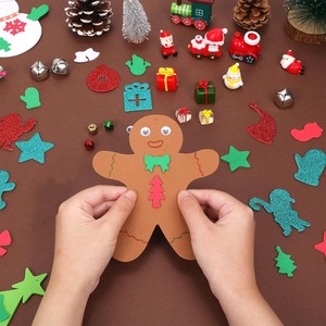 Kit de décoration <span class=keywords><strong>en</strong></span> feutre DIY, ornements suspendus de dessins animés, étiquettes de Noël pour fêtes d'enfants, pendentifs créatifs faits à la main pour les fêtes - Product Image 6