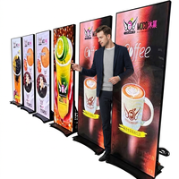 Layar Poster LED P2.5 Harga Pabrik, Portabel, Lipat, Vertikal, Totem Display Iklan dengan Perangkat Lunak CMS untuk Toko Retail