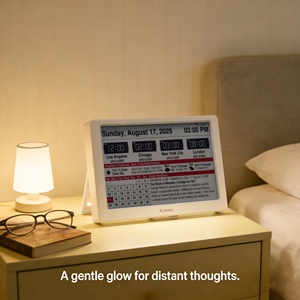 ปฏิทินอัจฉริยะ Intelevia ขนาด 7 นิ้ว หน้าจอ E-Ink ป้องกันแสงสีฟ้า ดูแลสายตา แสดงผลอัตโนมัติ พร้อมฟังก์ชั่นซิงค์ข้อมูลสภาพอากาศ/วันหยุด ใช้ได้ทั้งแบบตั้งโต๊ะและติดผนัง เหมาะสำหรับใช้ในบ้าน - Product Image 6