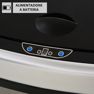 HOMCOM Trash Can Infrared Sensor Lid Waste <b>Bin</b> for Kitchen Bathroom 58L Capacity in ABS Steel 40.9 × 28.9 × 68cm - Product Image 6