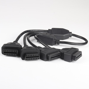 0.5m xe góc phải OBD2 16 pin 16 lõi 1 Nam đến <span class=keywords><strong>4</strong></span> nữ nối cáp mở rộng - Product Image 3