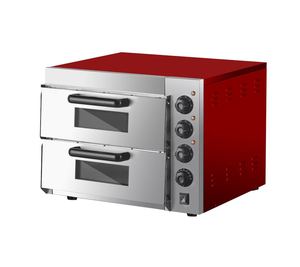 Four à pizza commercial à double étage haute efficacité 220V en acier inoxydable, four à pizza électrique avec contrôle de température indépendant - Product Image 4