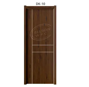 Cheap WPC Wooden Internal Door For House Interior Office Toilet Bathroom Building WPC Door Latest Design