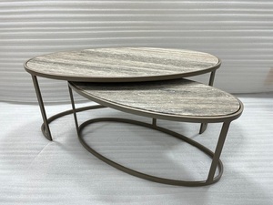 Designer Handcrafted <b>Nesting</b> Coffee <b>Table</b> Set Luxury Living Room Furniture Round Accent <b>Tables</b> for Home Hotel Interior Decor - Product Image 1