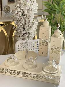 Set di Vassoi in Metallo Personalizzati per Eid <span class=keywords><strong>Mubarak</strong></span> 2026, Decorazione Islamica Moderna per la Casa con Motivi Incisi - Product Image 6