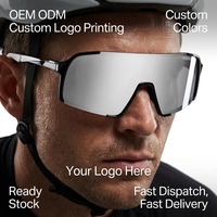 Lunettes de soleil polarisées pour le cyclisme, TR90, UV400, enveloppantes, légères, sportives, logo personnalisé, stock disponible, expédition rapide