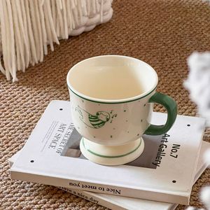 Taza Ghtful Cerc con asa, linda taza de desayuno femenina de verano, taza de agua de alto valor estético de China continental - Product Image 6