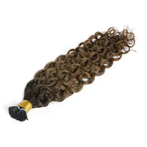 Wholesale I tip Hair Extensions 100% Raw Virgin Russian Double Drawn Water Wave tip Hair Extensions I Tip Human Hair Extensions