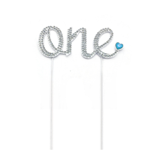 Vendita calda in argento strass per bambini 1 ° compleanno decorazioni per una <span class=keywords><strong>torta</strong></span> Topper con cuore per il primo compleanno ragazzo e ragazza - Product Image 2