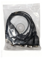Adaptateur USB vers 4 ports série RS232 avec chipset FTDI compatible avec Win & Mac, prend en charge Win 11, 10, 8, 7, L.