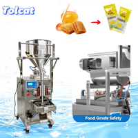 Machine d'emballage industrielle compacte pour sauces et pâtes, avec contrôle PLC, pour la production de sachets de sauces, de moutarde, de pommades et de lotions corporelles