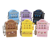 Porte-clés de machine à sous de style vintage Mini Casino Porte-clés en métal Kawaii pour les cadeaux de fête de Noël Las Vegas