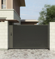 Portail coulissant automatique en aluminium robuste, thermolaqué, sur mesure, pour entrée de propriété commerciale