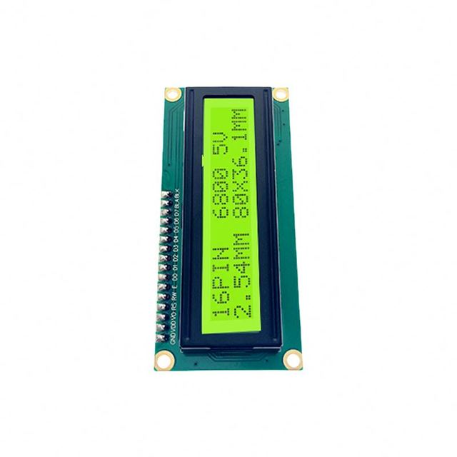 Yellow Green Backlight 1602 Screen 16x2 Character LCD Display Module With I2C Adapter