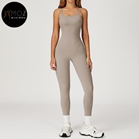 Combinaison sculptante pour femme effet seconde peau, dos croisé, pour le yoga, respirante, séchage rapide, taille haute, avec ajustement personnalisé devant et à la taille