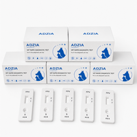 Carte de test rapide ADZIA FPV pour l'antigène de la panleucopénie feline, kit de diagnostic vétérinaire OEM ODM pour chat