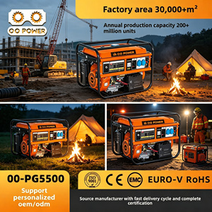 Générateur d'essence portable domestique 075 kW 5/6/7 kW 220 V à démarrage manuel Modèle 00-PG5500 pour usage extérieur et vente ambulante - Product Image 5