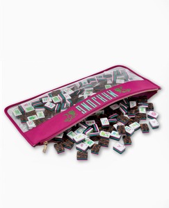 Mahjong Americano Personalizzato Pieghevole Portatile a 4 Strati, 160 Pezzi in Acrilico con Design Leopardato e Tartarugato, Realizzato a Mano - Product Image 6