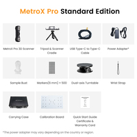 Escáner Láser 3D Revopoint MetroX Pro, Escaneo a Todo Color, Más de 30+15 Líneas Láser Azules, Ingeniería Inversa, Impresión 3D, Volumen de Construcción de 1 m
