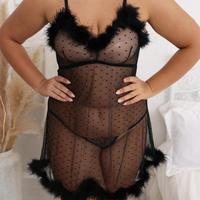 Nouvelles Robes de Nuit pour Femmes Grande Taille Personnalisées, Vêtements de Nuit en Dentelle Fluffy pour l'Hiver, Pyjamas de Noël pour Femmes