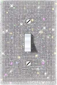 Prise murale à interrupteur simple American Standard avec couvercle en cristal de strass, design élégant, certifiée CCC - Product Image 2