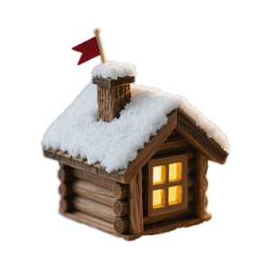 Villaggio di vacanza in miniatura con effetto neve perfetta decorazione da tavolo fatto a mano in resina natalizia unica regalo festivo - Product Image 1