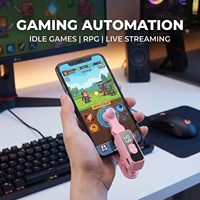 Auto Clicker Tapper pour iOS TikTok Live iPad Android Smartphone Rechargeable Sans Fil 107 Vitesses Réglables, Appuyeur d'écran automatique