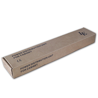 PDU intelligent noir en alliage d'aluminium 1U 19 pouces de haute qualité avec prise UK et interrupteur, certifié CE ROHS pour rack réseau