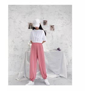 Nouveauté Été 2026 – <span class=keywords><strong>Pantalon</strong></span> de jogging ultra-fin en soie glacée pour femme, coupe ample, style sarouel, taille haute, anti-moustiques, décontracté - Product Image 4