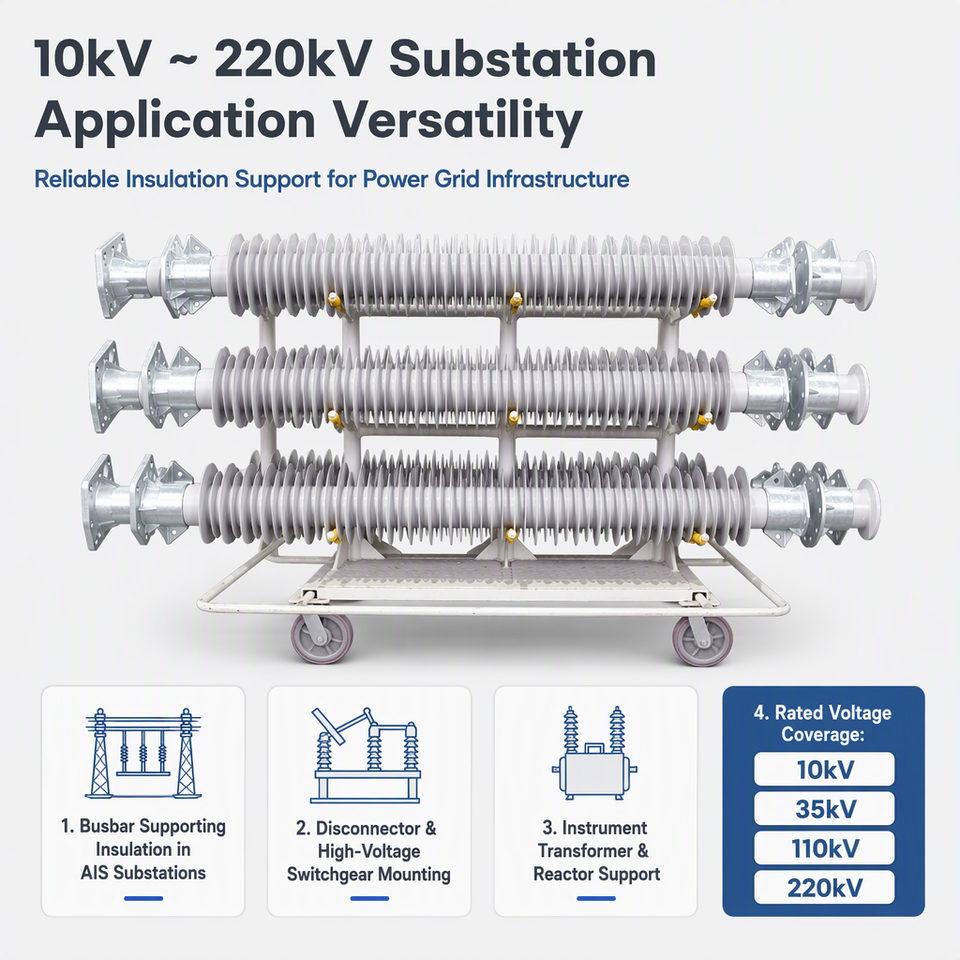 High Voltage 35kV 66kV 110kV Hot Dip Galvanized Base HTV Silicone ...