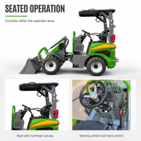 Pengiriman Gratis ASV Electric Mini Front Loader Garansi Bersertifikat CE 1 Tahun Wheel Loader Beban Terukur 0.8-5 Ton Kapasitas Bak 0.4m Tinggi