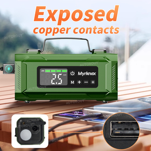 Démarreur d'urgence 7-en-1 avec gonfleur de pneus, booster de batterie, <span class=keywords><strong>compresseur</strong></span> d'air, batterie externe, lumière LED, souffleur et dégonfleur - Product Image 4