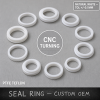 Anneau d'étanchéité en PTFE Téflon blanc naturel sur mesure CNC, joints de quincaillerie usinés OEM
