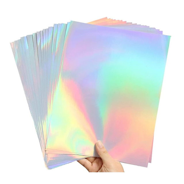Premium Quality Vinyl Sticker Paper Holographic A4 Labels for Laser & Inkjet & Cutter Printer