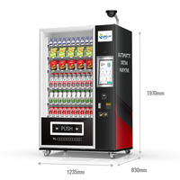 Slimme automaat voor vers fruit en groenten, SDK, cloudgebaseerd beheer, touchscreen, kaartlezer, geschikt voor winkelcentra (300-600).